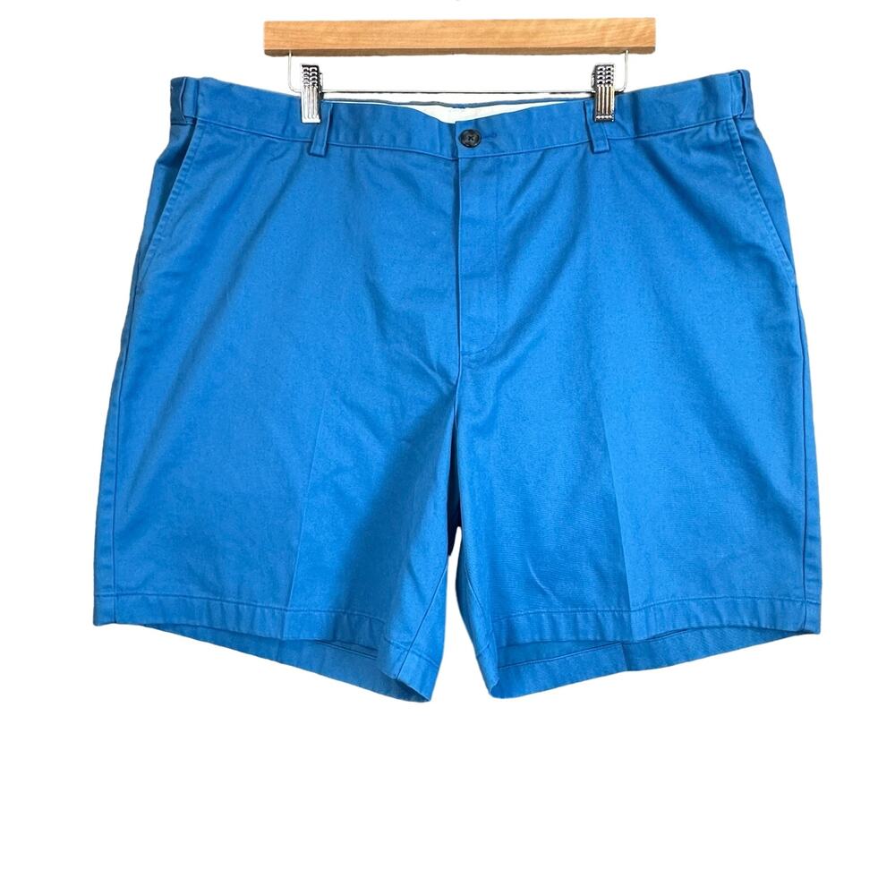 L.L.Bean Wrinkle-Free Double L Chino Shorts Men's Size 42 Blue Khaki Preppy